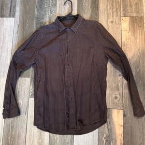 Comune Men's Brown and black Checkered Shirt